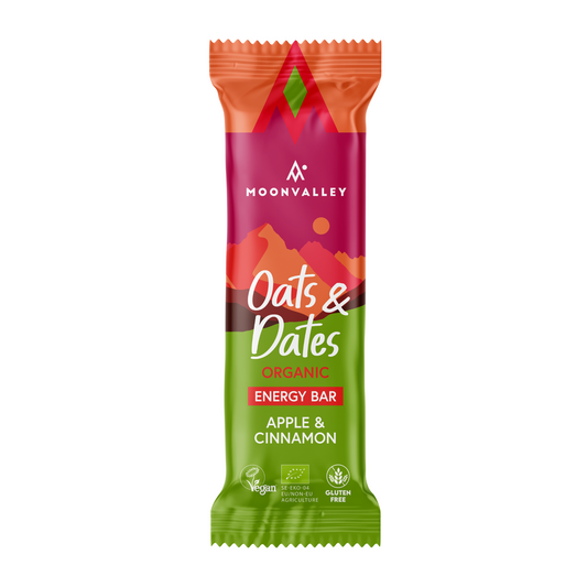 Moonvalley Oats & Dates Organic Energy Bar Apple & Cinnamon – vegansk, glutenfri och ekologisk energibar
