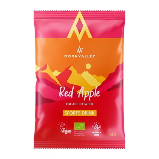 Moonvalley økologisk sportsdrikk med rødt eple 45 g